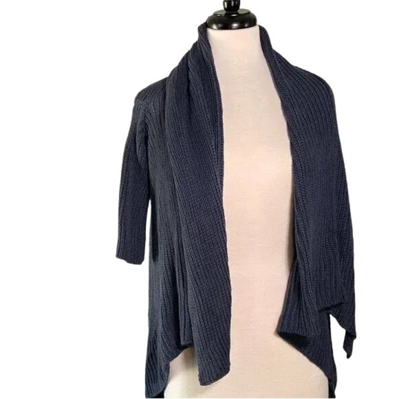 Theory Midnight Blue Open-Front Cardigan - Picture 1 of 4